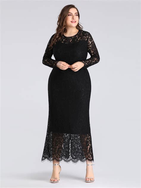 Ever Pretty Plus Size Black Lace Cocktail Party Dresses Evening Prom Gowns Maxi Ebay