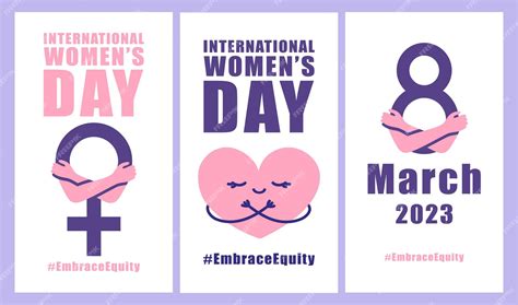 Premium Vector International Womens Day Concept Poster Embrace Equity Woman Illustration