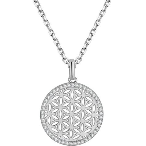925 Sterling Silver Chakra Flower Of Life Pendant Necklace