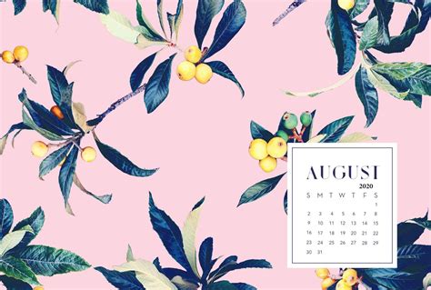 Free Download Floral August 2020 Calendar Wallpaper Calendar Wallpaper