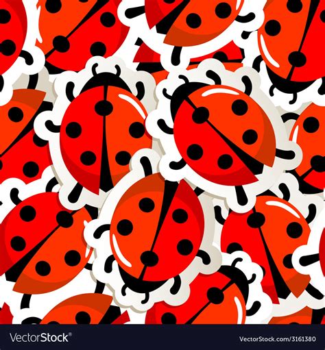 Ladybug Pattern Royalty Free Vector Image Vectorstock