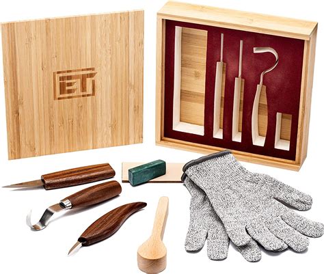 Elemental Tools 9pc Wood Carving Tools Set Hook Carving