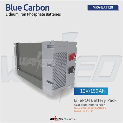 Lithium Iron Phosphate Battery 150ah12v Blue Carbon Waked