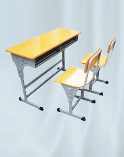 Wooden And Metal Student Double Seater Desk Dimension 1200 X 450 X