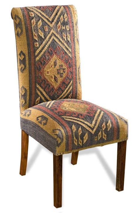 Loon peak® cleary upholstered dining chair. Southwest inspired kilim fabric. | Southwestern chairs ...