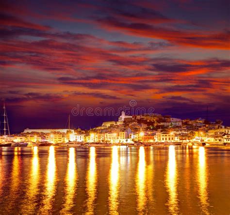 Sunset In The Top Of Eivissa Stock Photo Image Of Evening Dawn