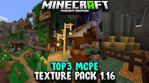 Top 3 Mcpe Texture Pack For Survival 116 Youtube