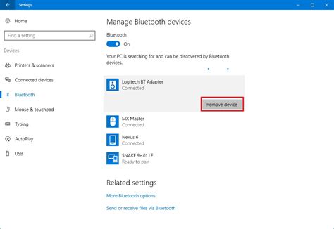 To remove a saved network credential you can select one of the entries and click remove. How to fix Bluetooth connection problems on Windows 10 ...