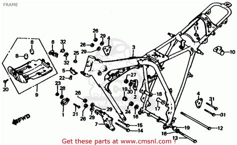 The xl185'81 was sold in 1981 in one color: Honda Xl185s 1979 (z) Usa Frame - schematic partsfiche