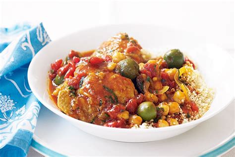 Chicken, that old weeknight standby, can get pretty boring day after day this dish, adapted from your recipe box. Moroccan chicken with chickpeas and olives - Recipes ...