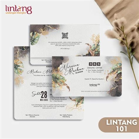 Jual Blanko Undangan Pernikahan Lintang Harga Murah Shopee Indonesia