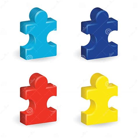 3d Puzzle Pieces Stock Vector Illustration Of Bright 16997191