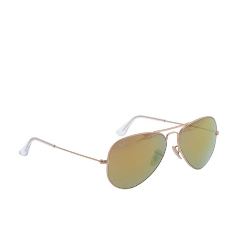 j crew ray ban® aviator sunglasses with mirror lenses in gold flash gold lyst