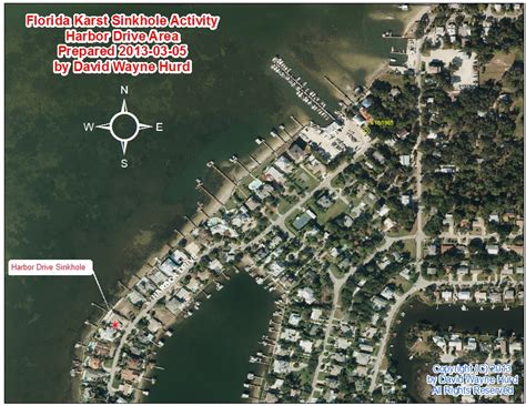 Area Map Harbor Drive Sinkhole Palm Harbor Pinellas County Florida