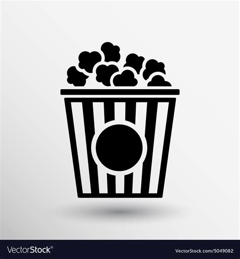 Popcorn Design On Blue Backgroundclean Logo Vector Image