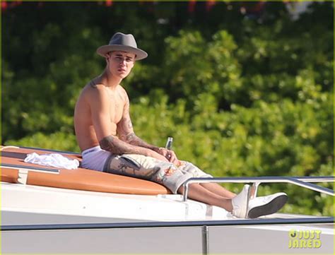 Justin Bieber Goes Shirtless On A Yacht Ahead Of Fourth Of July Photo