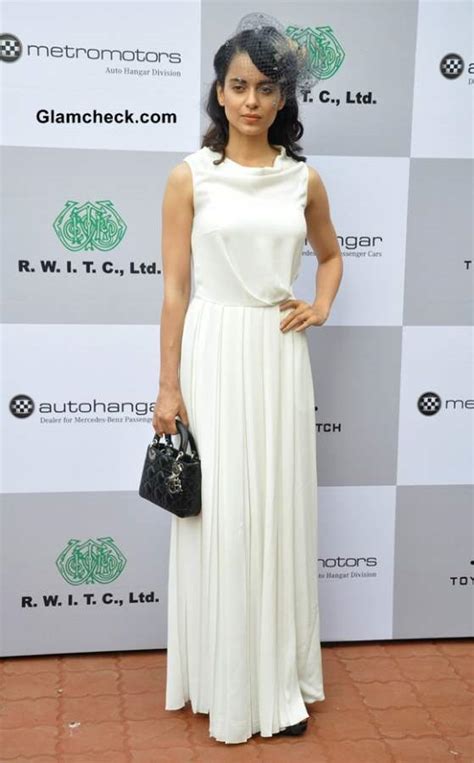 Kangana Ranaut Sports White Gown For A Day At The Races — Indian Fashion