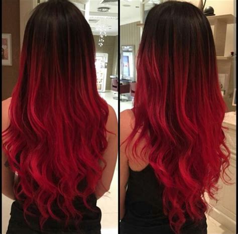 Our dip dye hair guide shows you how to get the trendy look using manic panic products. red dip dye on Tumblr