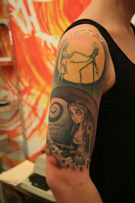 Jack And Sally Jack Skellington Tattoo Sleeve Tattoos Tattoo Nightmares
