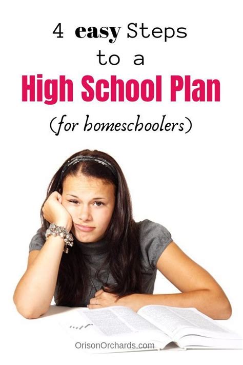 4 Easy Steps To A High School Plan For Homeschoolers Orison Orchards High School Plan