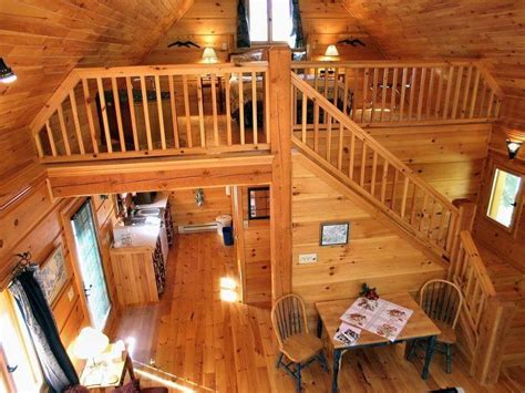 It also has a wood burning fireplace for those chilly winter nights. Log Cabin Loft Designs Log Cabin with Loft Bedroom # ...