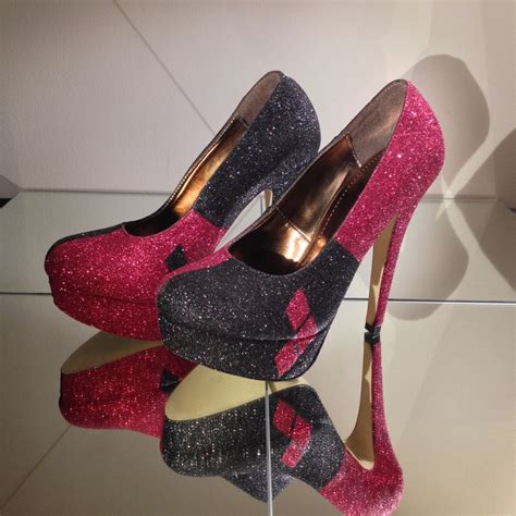 Harley Quinn Glitter High Heel Shoes