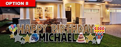 We offer a variety of themes and styles, including personalized signs. Happy Birthday Yard Card Signs Houston - Yard Greetings ...