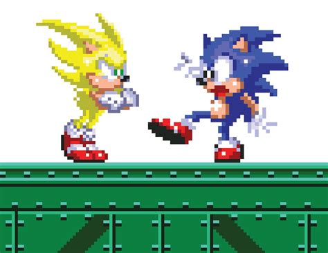 Sonic Vs Super Pixel Art Behance