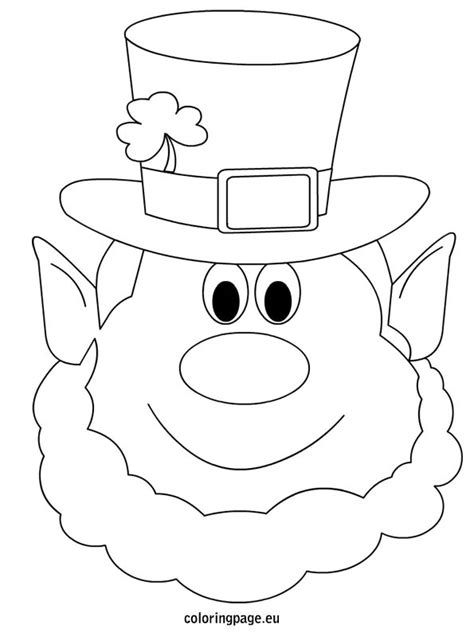 Leprechaun Face Coloring Pages At Getdrawings Free Download