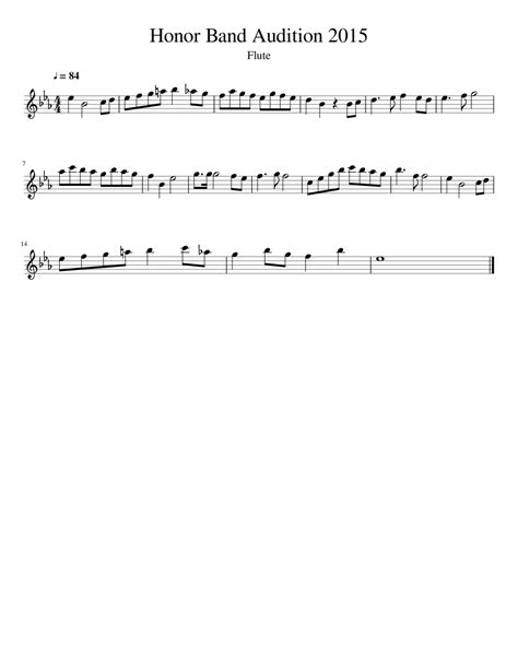 Honor Band Audition 2015 Sheet Music For Flute Download Free In Pdf Or Midi