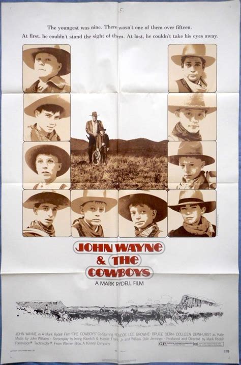 The Cowboys Movie Poster John Wayne Bruce Dern 1sht 1972 John Wayne