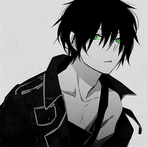 Anime Boy With Green Eyes