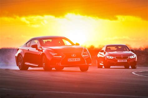 The bmw m4's power delivery is markedly different, because its turbochargers. Video: Lexus RC F versus BMW M4 | Autocar
