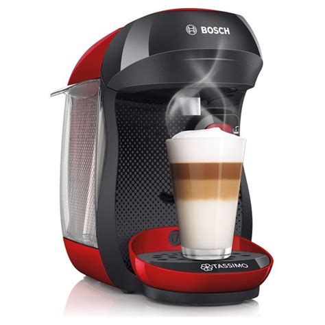 Each machine from tassimo has their own selling points, so to make your decision easier we have reviewed them, from how well they make drinks to how much effort is required from you. Bosch TAS1003GB Tassimo Happy Coffee Machine | Hughes