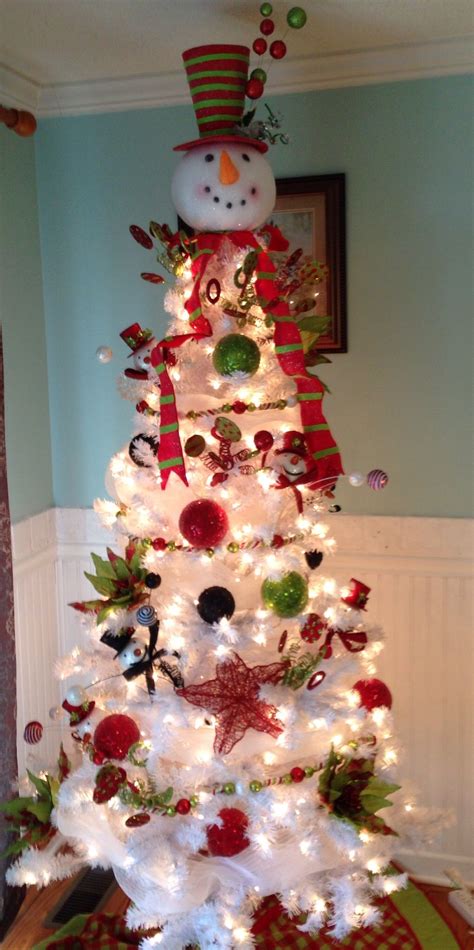 Pick the right ideas for you, your style bright, nontraditional embellishments add funky flair to your holiday decor, says katie kime, designer in austin, texas. 15+ Snowman Christmas Tree DIY Decorations and Ideas ...