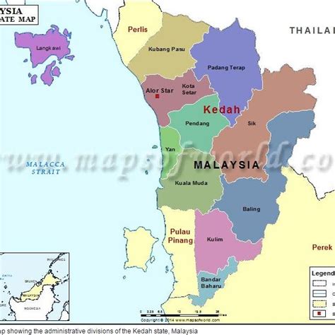 The financial & risk business of thomson reuters is now refinitiv.: 1: Map showing the administrative divisions of Kedah state ...