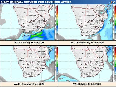 Click on the seasonal westafrica rainfall mean 20070501 20070930 to view it full screen. South Africa & Namibia Weather Forecast Maps Monday 13 July 2020 - SAWX