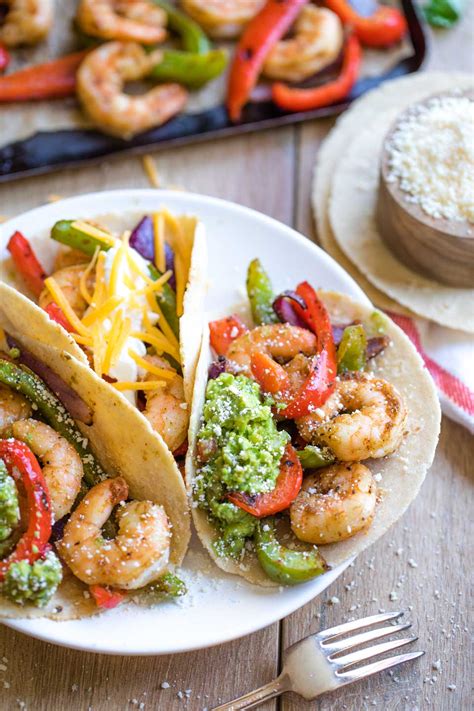Sheet Pan Shrimp Fajitas Easy Mexican Dinner In About 20 Minutes