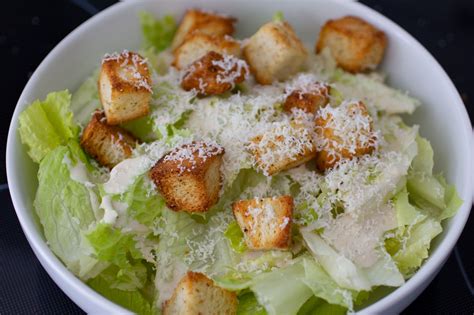 Caesar Salad With Fresh Baked Croutons The Single Gourmand