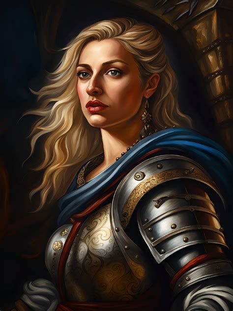 download ai generated woman knight royalty free stock illustration image pixabay