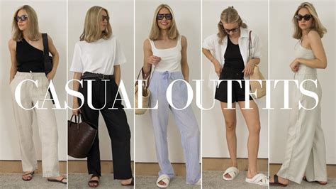 Casual Summer Outfit Ideas Using Basics Youtube