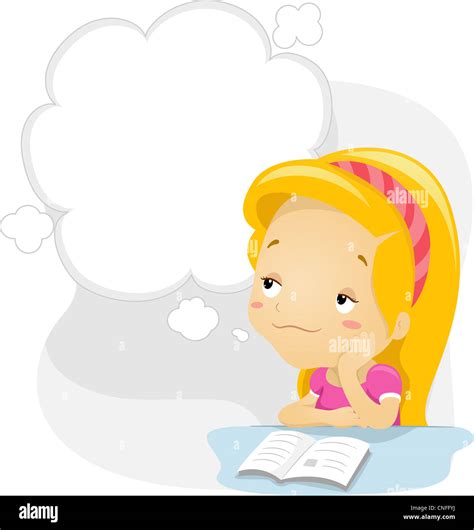 Illustration Of A Kid Daydreaming Stock Photo Alamy