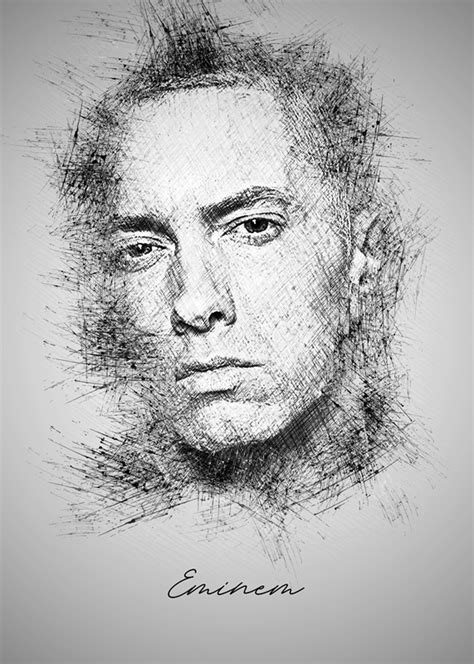 Eminem Posters And Prints By Sketch Art Printler