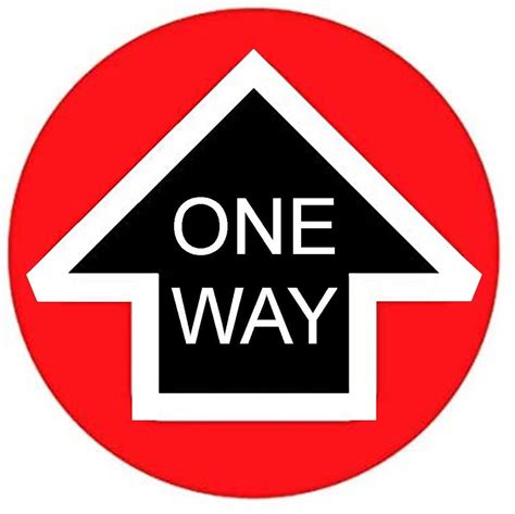 Floor Decal One Way Arrow Red 12 Round 10 Pack Nightlock Door