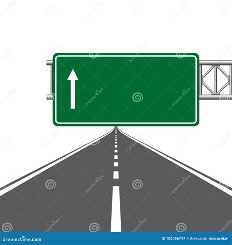 Road Highway Sign Stock Vector Illustration Of Blue 103056747