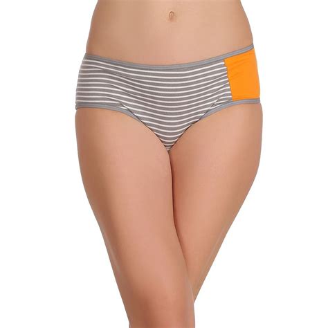 Buy Cotton Mid Waist Striped Hipster Panty Online India Best Prices