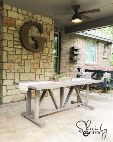 Diy 60 Outdoor Dining Table Shanty 2 Chic