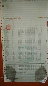 Railway Reservation Chart Chart Railway Indian Railways