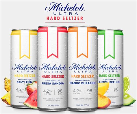 Michelob Ultra Hard Seltzer Ligera Natural Y Refrescante Cromos