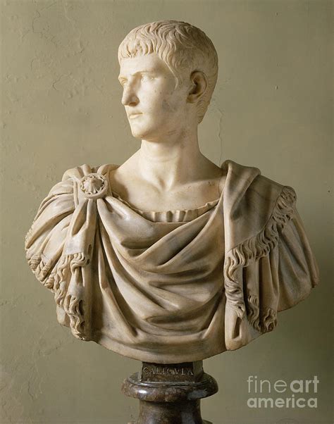 Portrait Of The Emperor Caligula Sculpture By Roman School